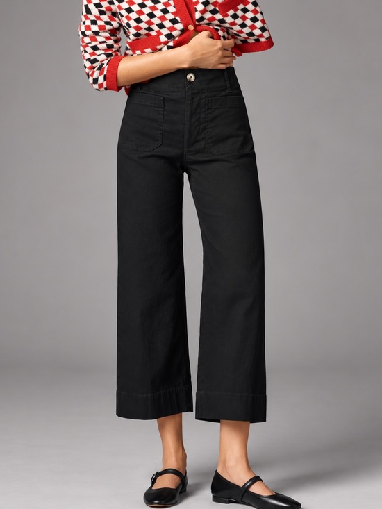 Anthropologie Pants - Anthropologie Maeve Colette High Rise Wide Leg Pant Magic Fabric Black Womens 28